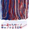 155 Pack 4th of July Beaded Jewelry and Temporary Tattoos(Red White Blue)